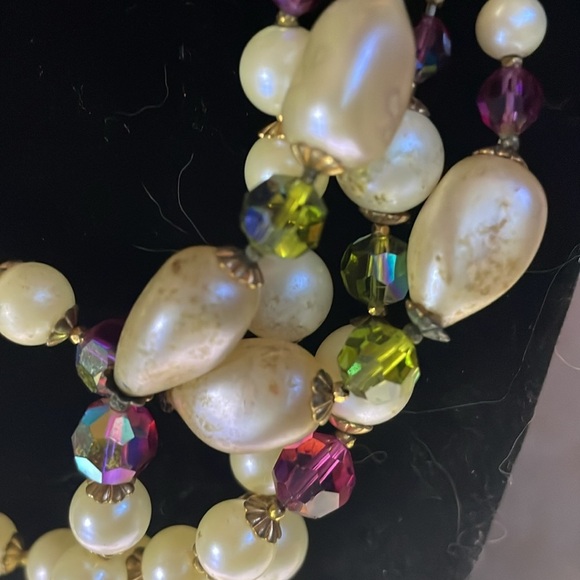 Vintage Original By Robert Elegant Pearl and Gemstone Necklace 17 1/2” - Picture 5 of 11